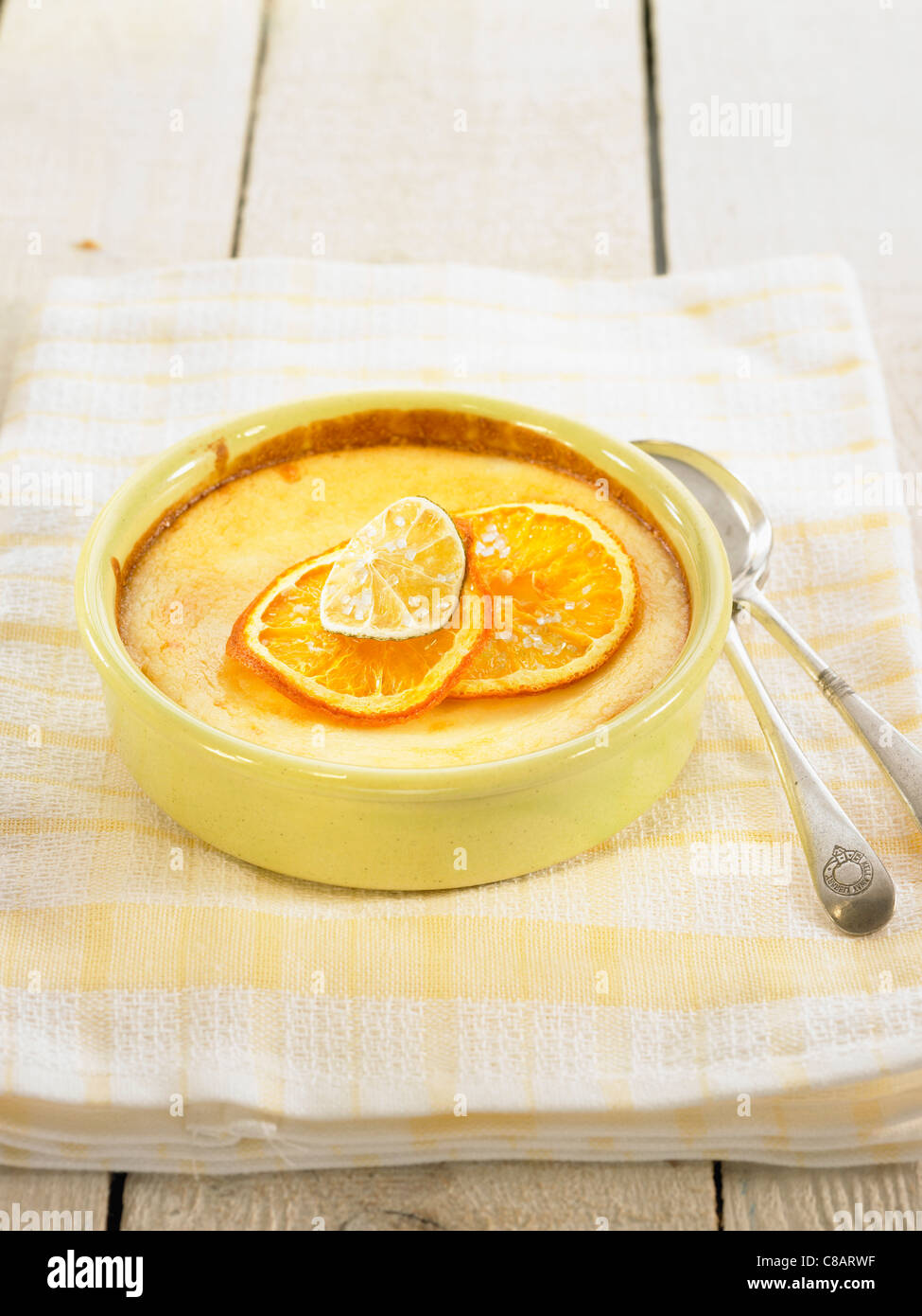 Fromage Blanc e torta arancione Foto Stock