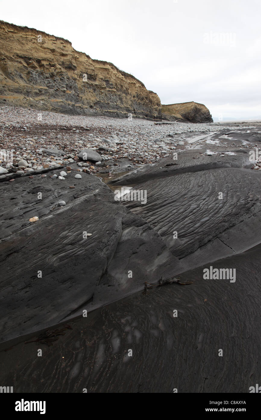 Kilve beach, Somerset, Inghilterra Foto Stock