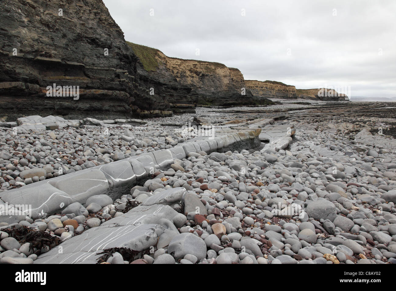 Kilve beach, Somerset, Inghilterra Foto Stock