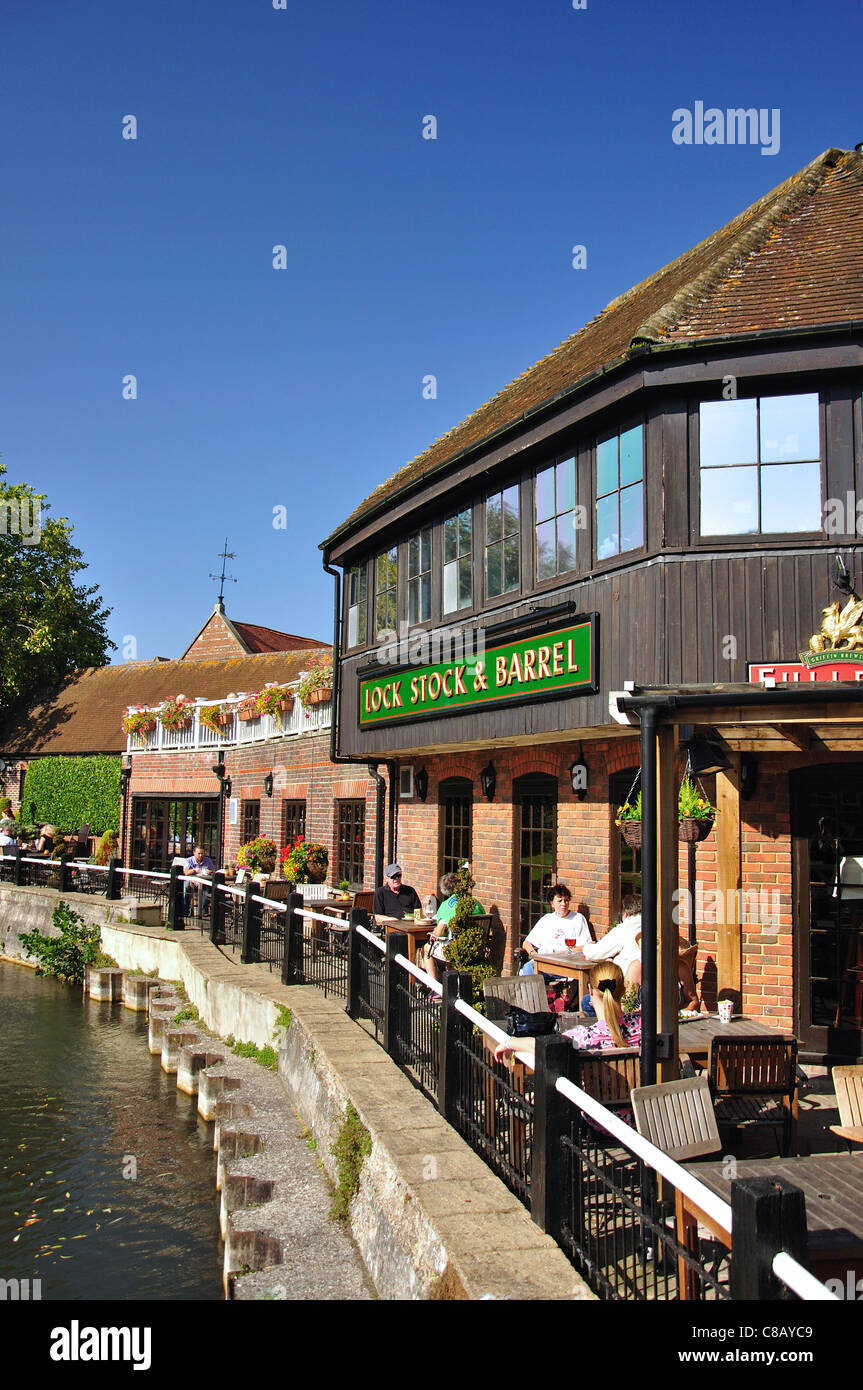 "Lock & Stock canna' pub, Newbury serratura, Newbury, Berkshire, Inghilterra, Regno Unito Foto Stock