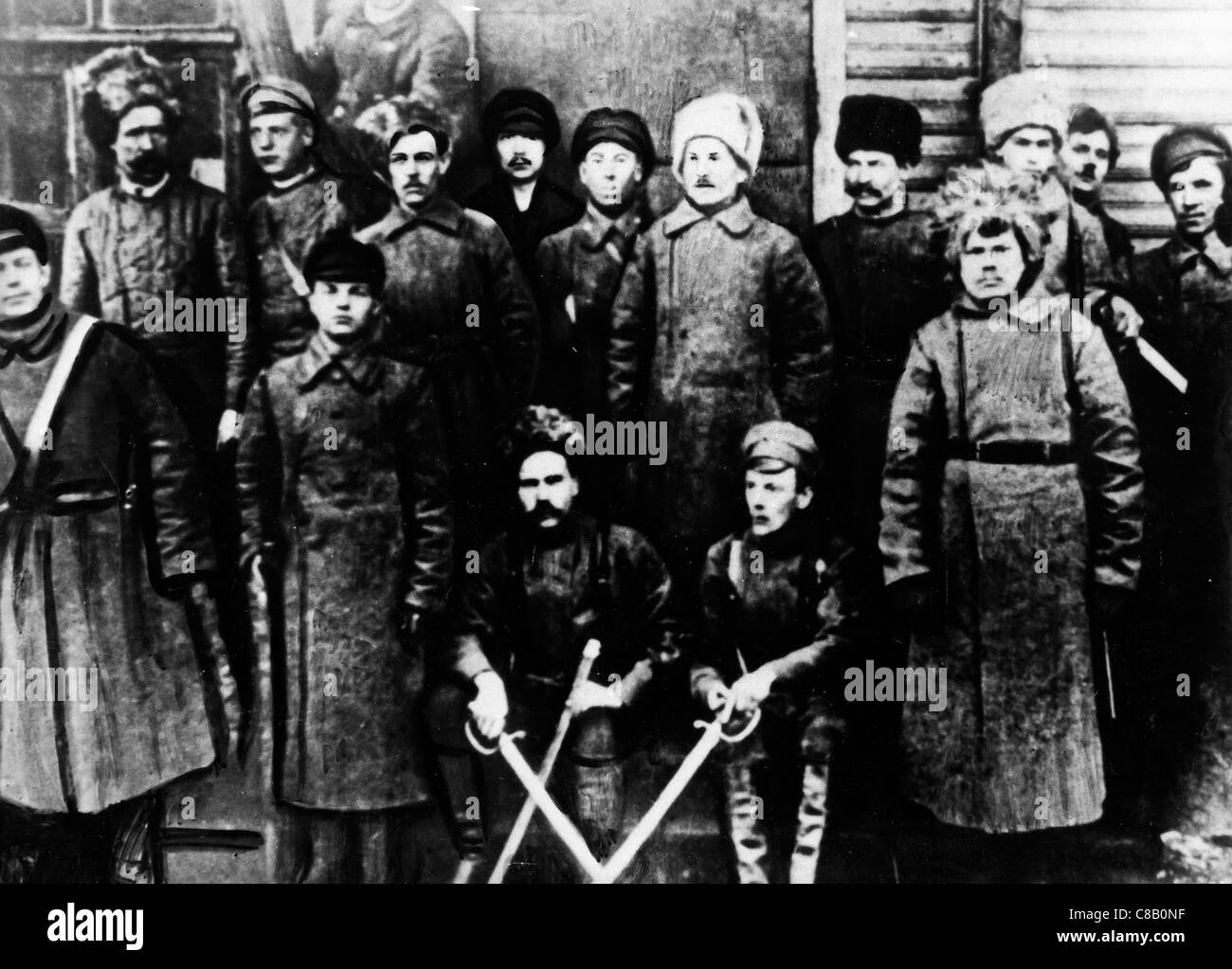 Ritratto di Guardie rosse,rivoluzione russa del 1917 Foto Stock