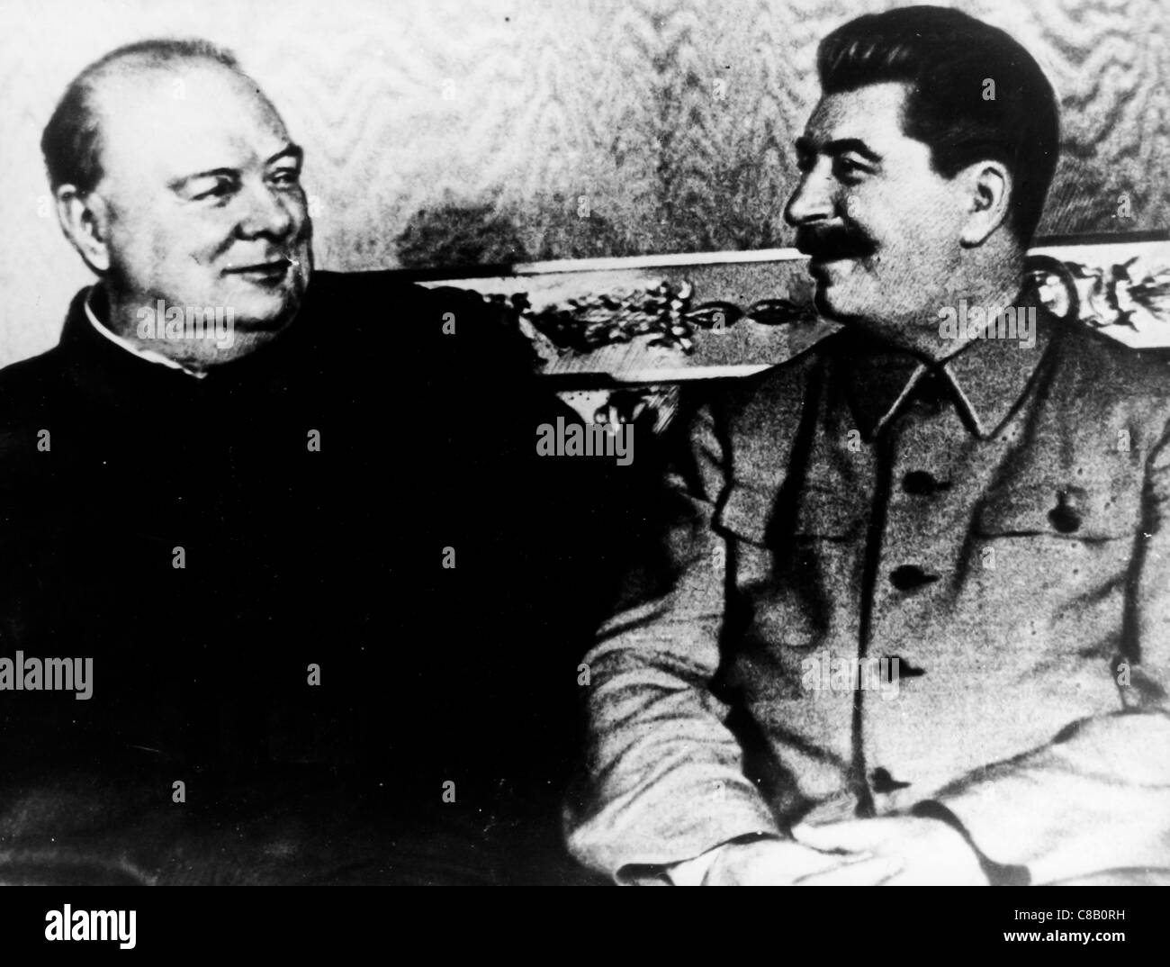 Giuseppe Stalin,Winston Churchill,1945 Foto Stock