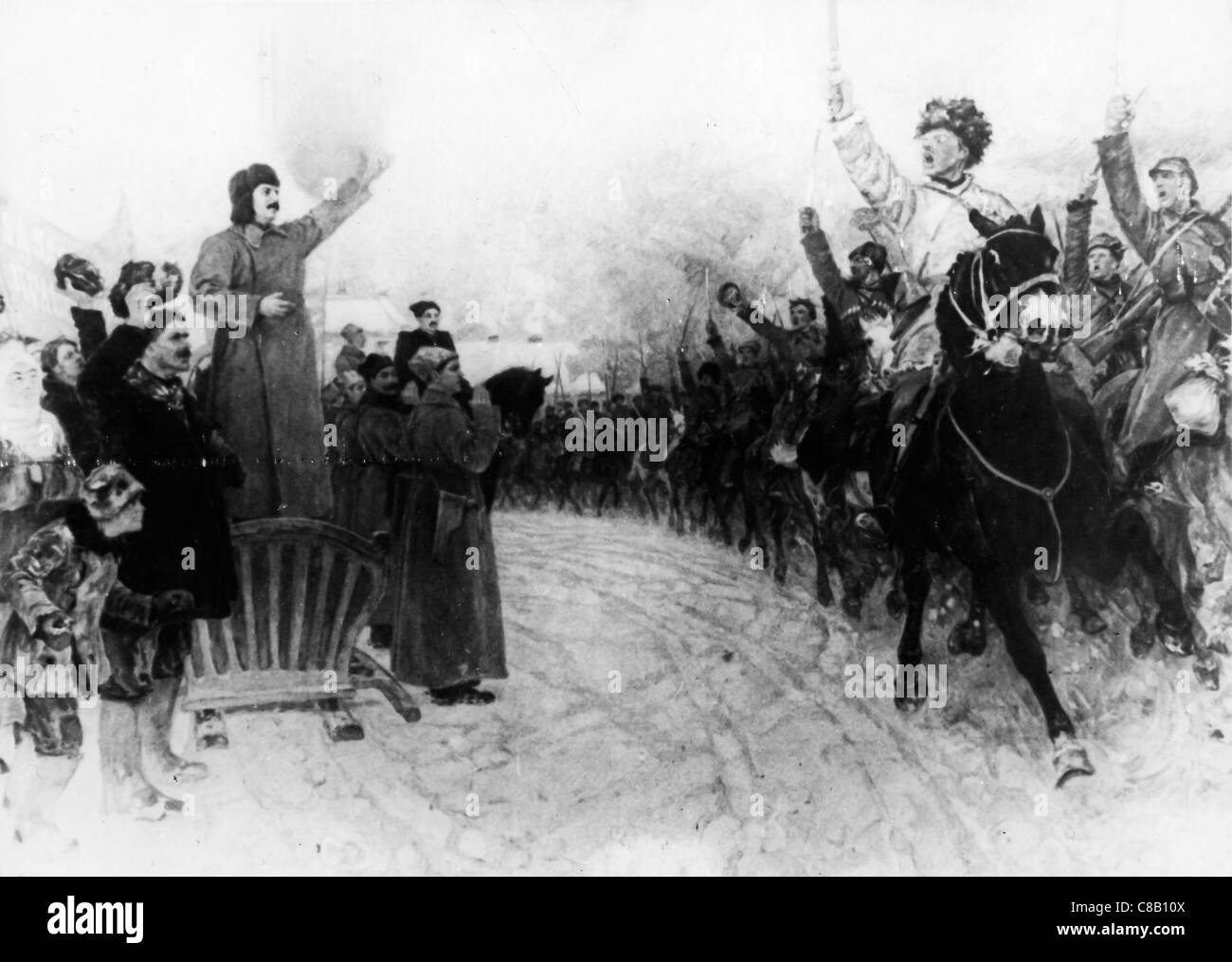 Joseph Stalin truppe saluta Foto Stock
