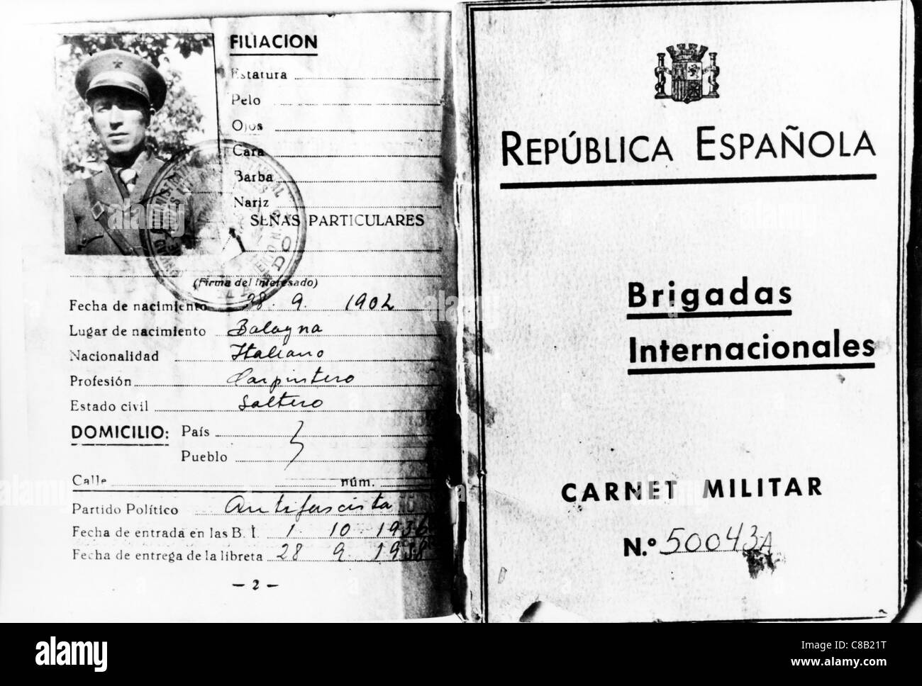 carta d identità rilasciato da