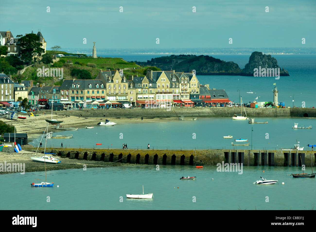 Cancale, Ille-et-Vilaine dipartimento, Costa Smeralda, Hock punto, Brittany, Francia, Europa. Foto Stock