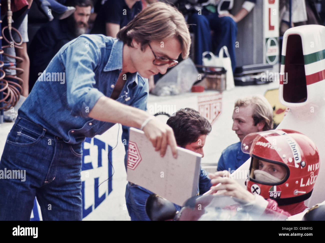 Luca Cordero di Montezemolo, presidente della Ferrari,'80 Foto Stock