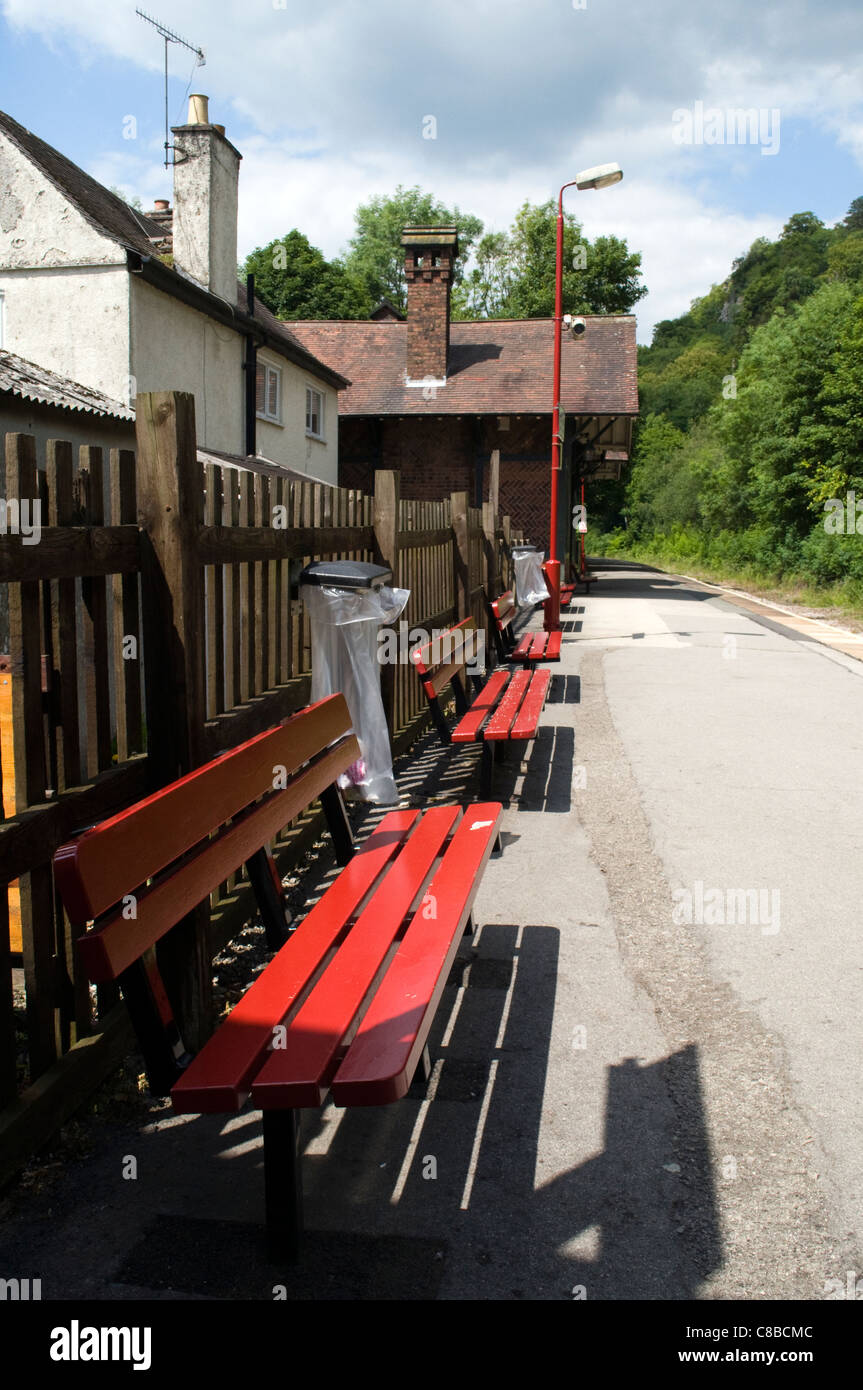 Vecchia Stazione ferroviaria Derbyshire Foto Stock