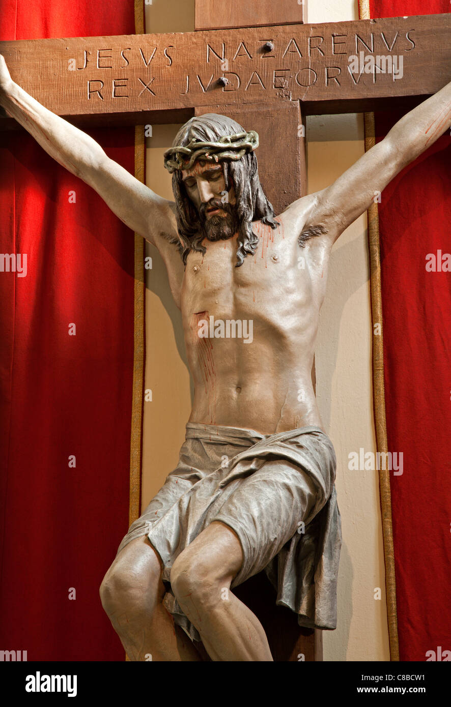 Gesù Cristo sulla croce dalla chiesa di Vienna Foto Stock