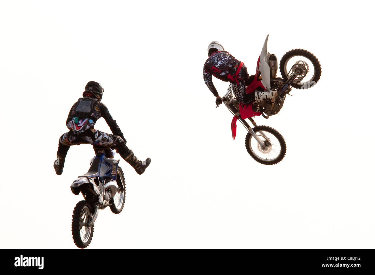 Moto Stunt Riders Foto Stock