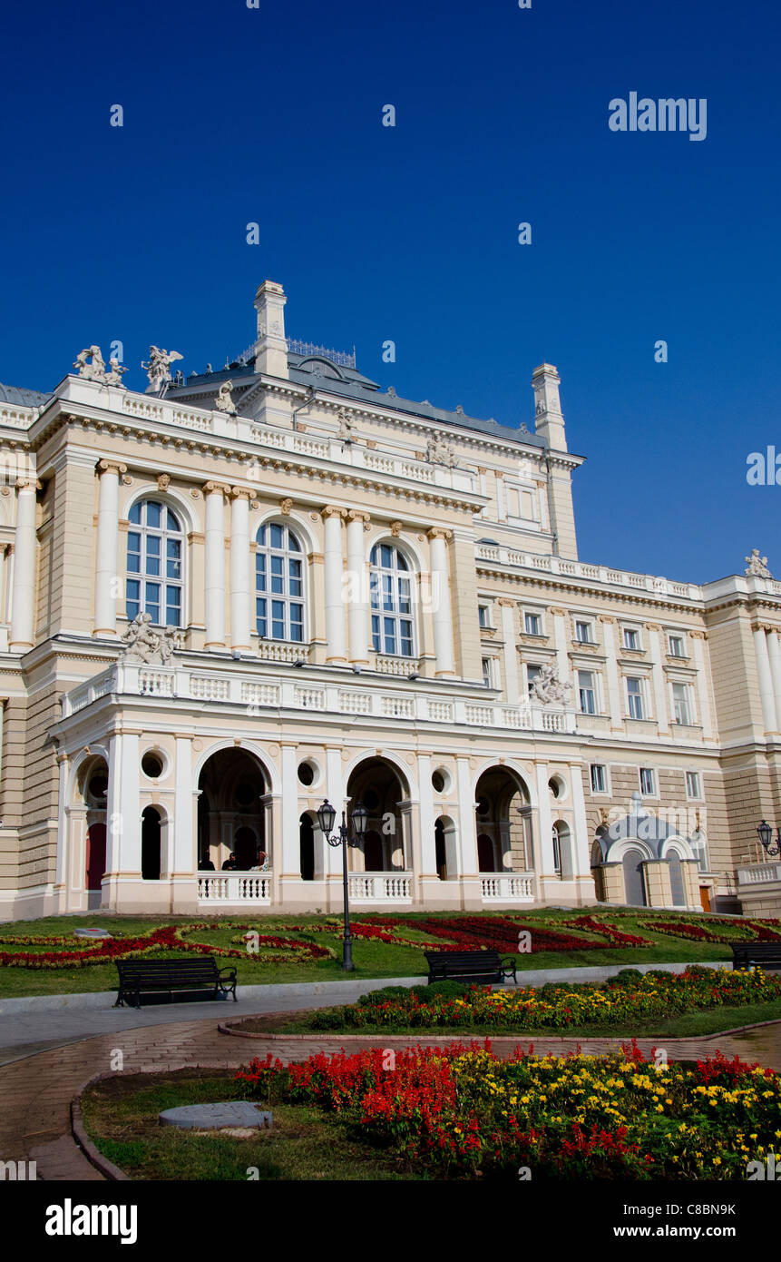 Ucraina Odessa. Historic Odessa Opera House & Theatre, neo-barocco stile italiano, circa 1887. Foto Stock