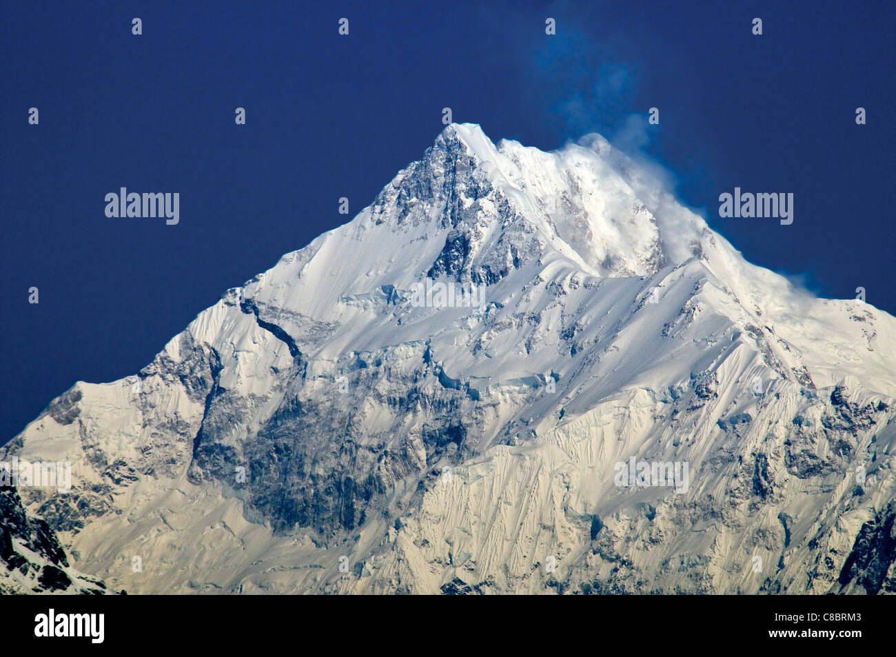 Montare Padim picco gamma Khangchendzonga da Gangtok Sikkim India Foto Stock