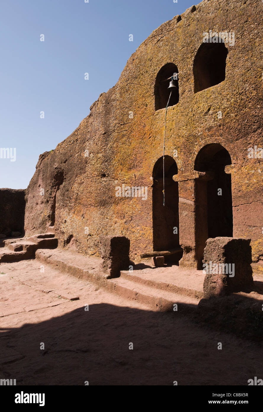 Elk200-3154v Etiopia Lalibela, rock cut chiesa, XII-XIII c, Bet Maryam Foto Stock