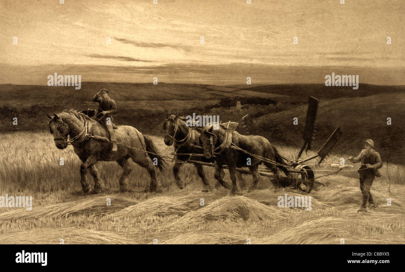 Ruhm Preussens - la Prussia la sua gloria - gli agricoltori in un campo tedesco Foto Stock