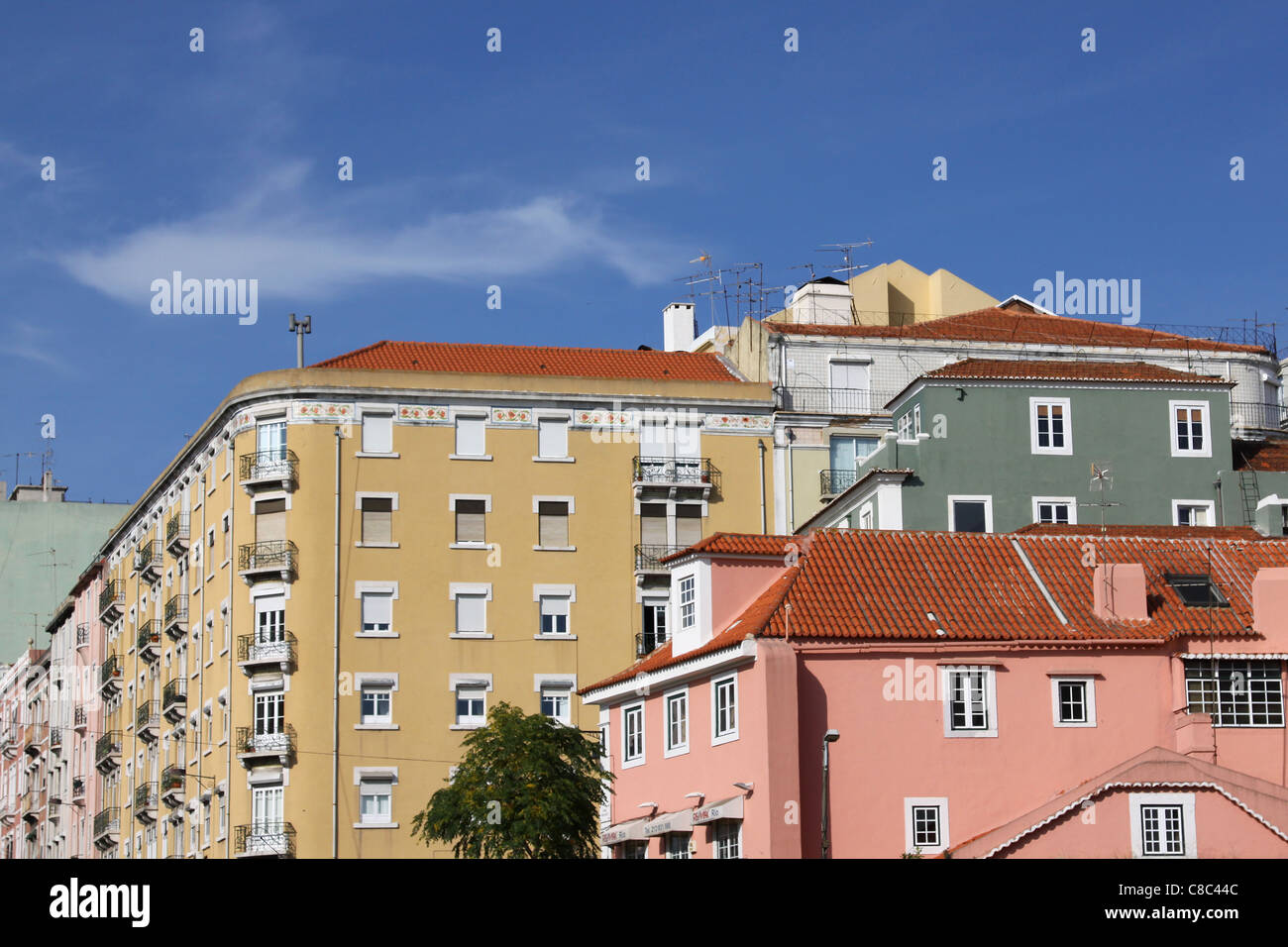 Case colorate a Porto, Portogallo Foto Stock
