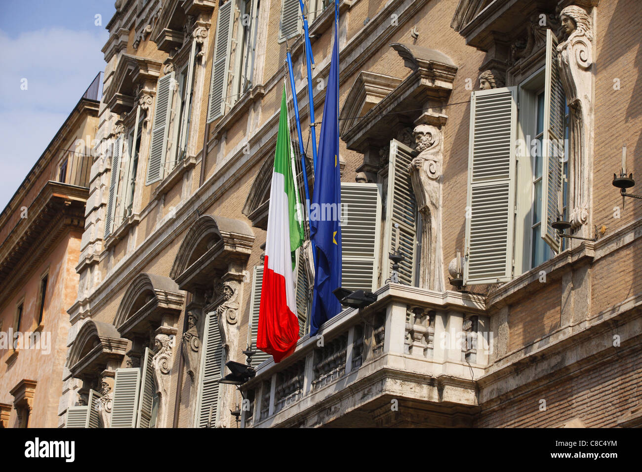Palazzo Madama a Roma, Italia che ospita il Senato italiano. Foto Stock
