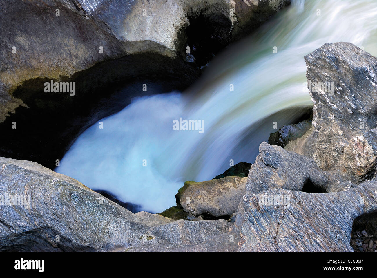 Portogallo Alentejo: l'immagine mostra la più stretta parte denominata "Pulo do Lobo' del fiume Guadiana Foto Stock