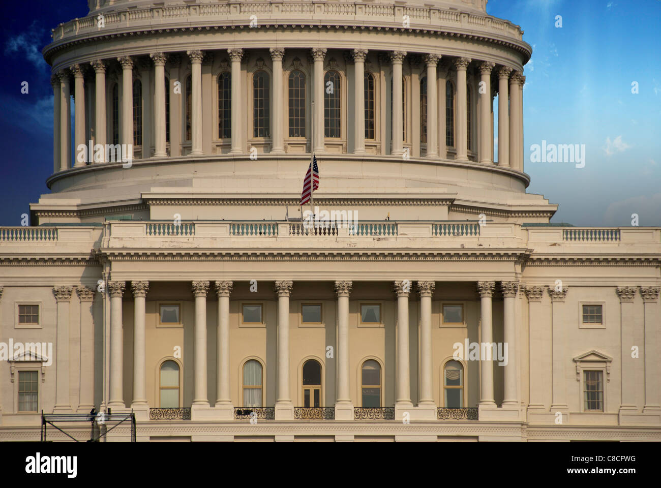 Tramonto e nuvole sopra Washington Capitol, U.S.A. Foto Stock