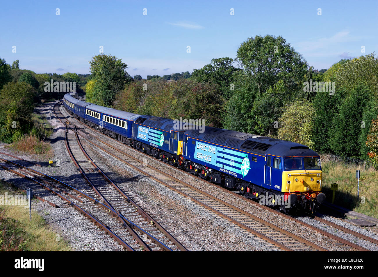 Drs treno barca, crociera saver express a hatton warwick Foto Stock