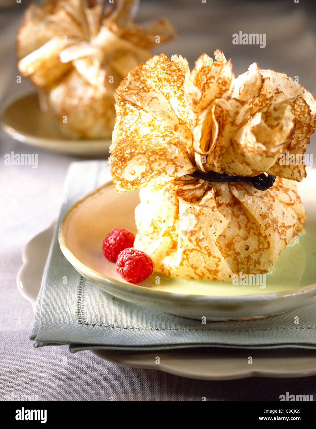 Aumonière crêpe pacchi Foto Stock