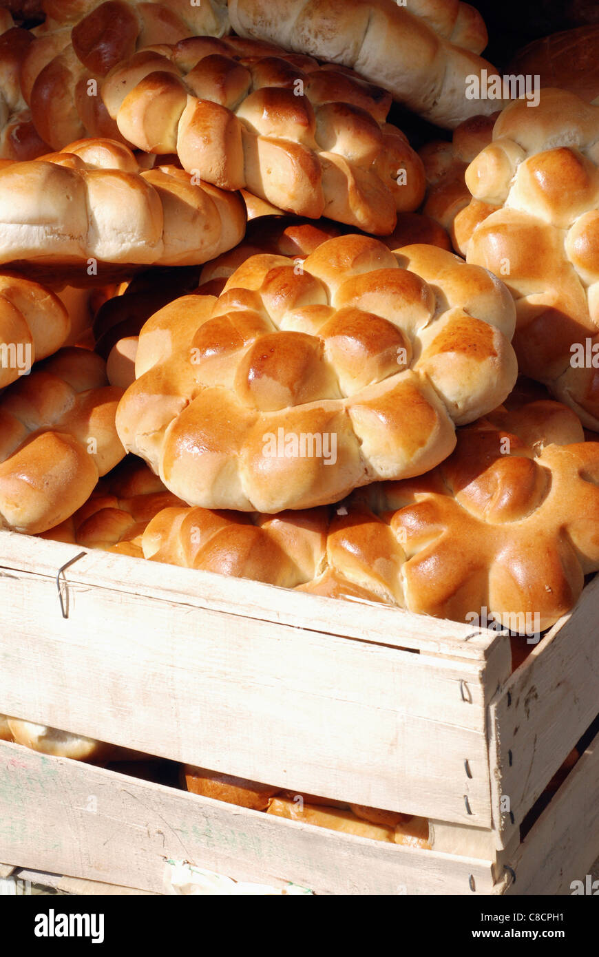 Cassa di brioche di pane di stile Foto Stock
