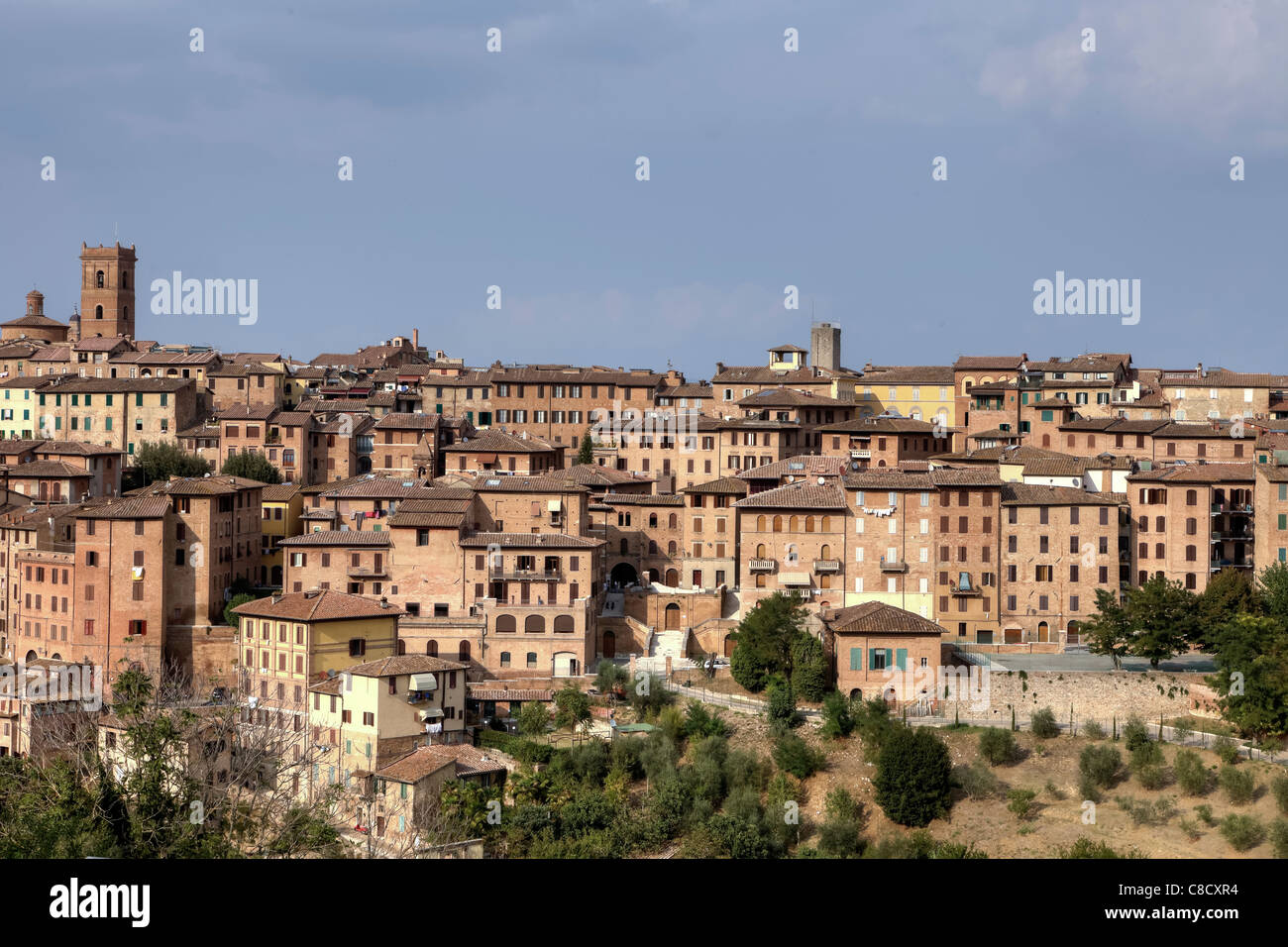 Vista sui tetti di Siena Foto Stock