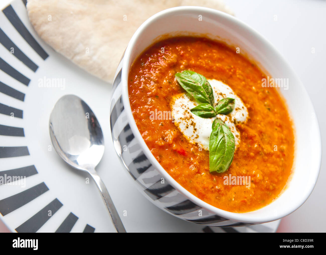 Fatto in casa zuppa di pomodoro Foto Stock