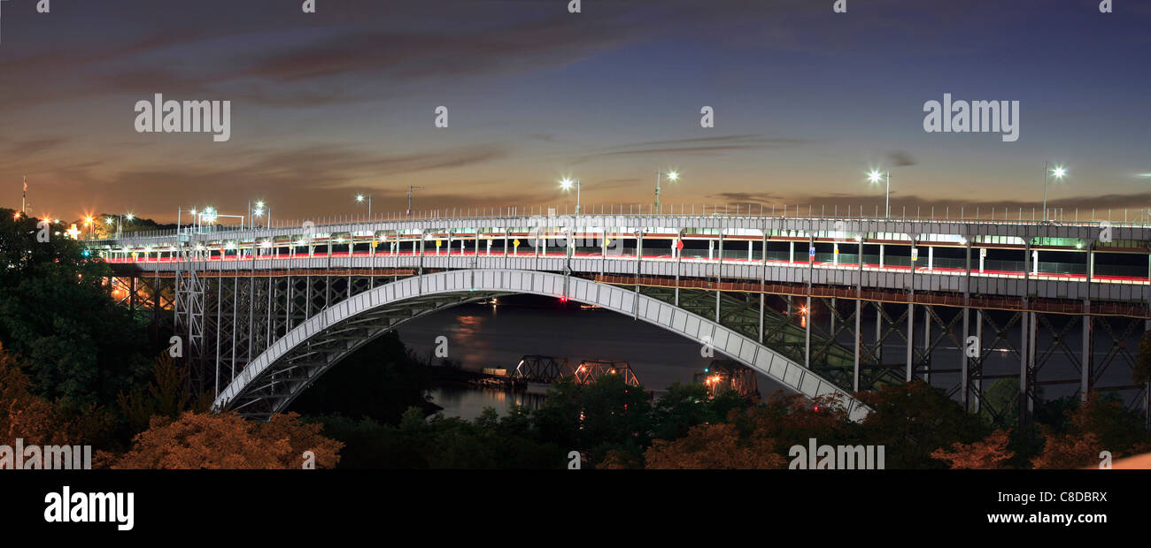 Il Henry Hudson Bridge Foto Stock