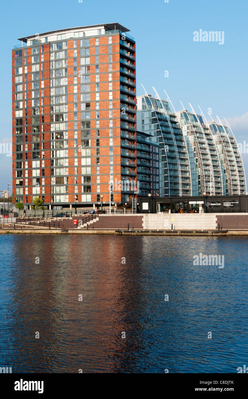 Il City Loft e NV Appartamenti a Salford Quays, Greater Manchester Foto Stock