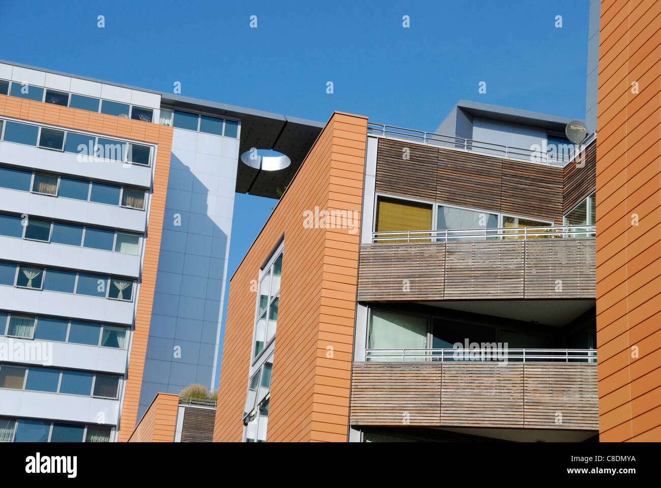 Contemporaneo sviluppo residenziale vicino a Paddington Basin, Londra, Inghilterra Foto Stock