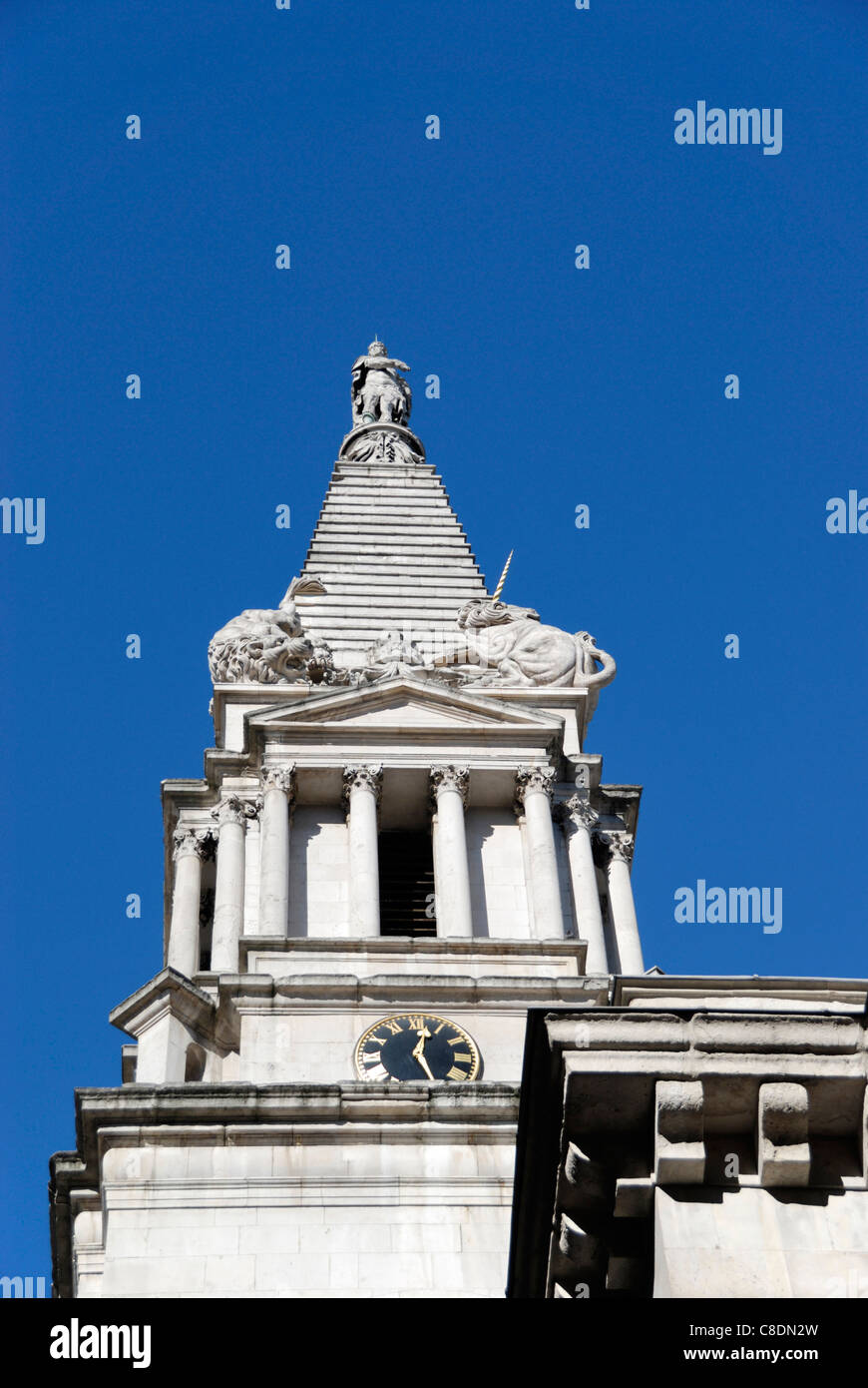 St George's Chiesa Parrocchiale, Bloomsbury, Londra, Inghilterra Foto Stock