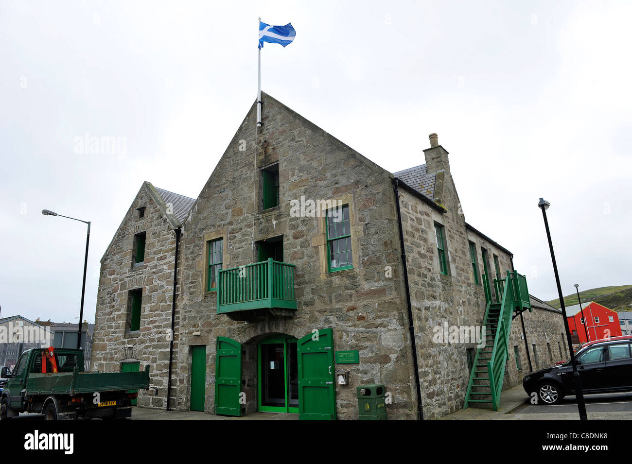 Vista esterna dello Shetland amenità Trust Building a Lerwick, isole Shetland, Scozia. Foto Stock