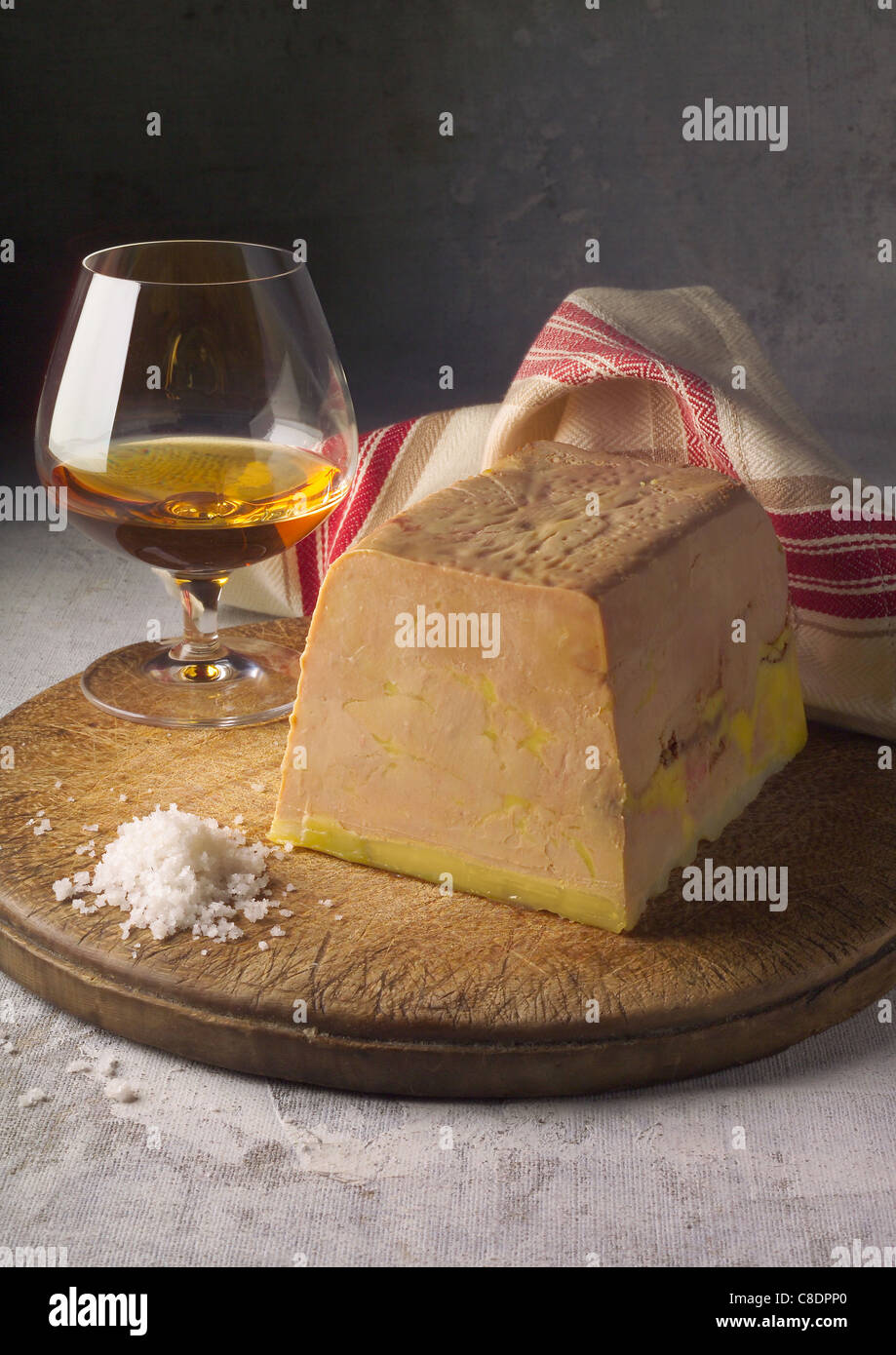 Il foie gras e terrina di Cognac Foto Stock