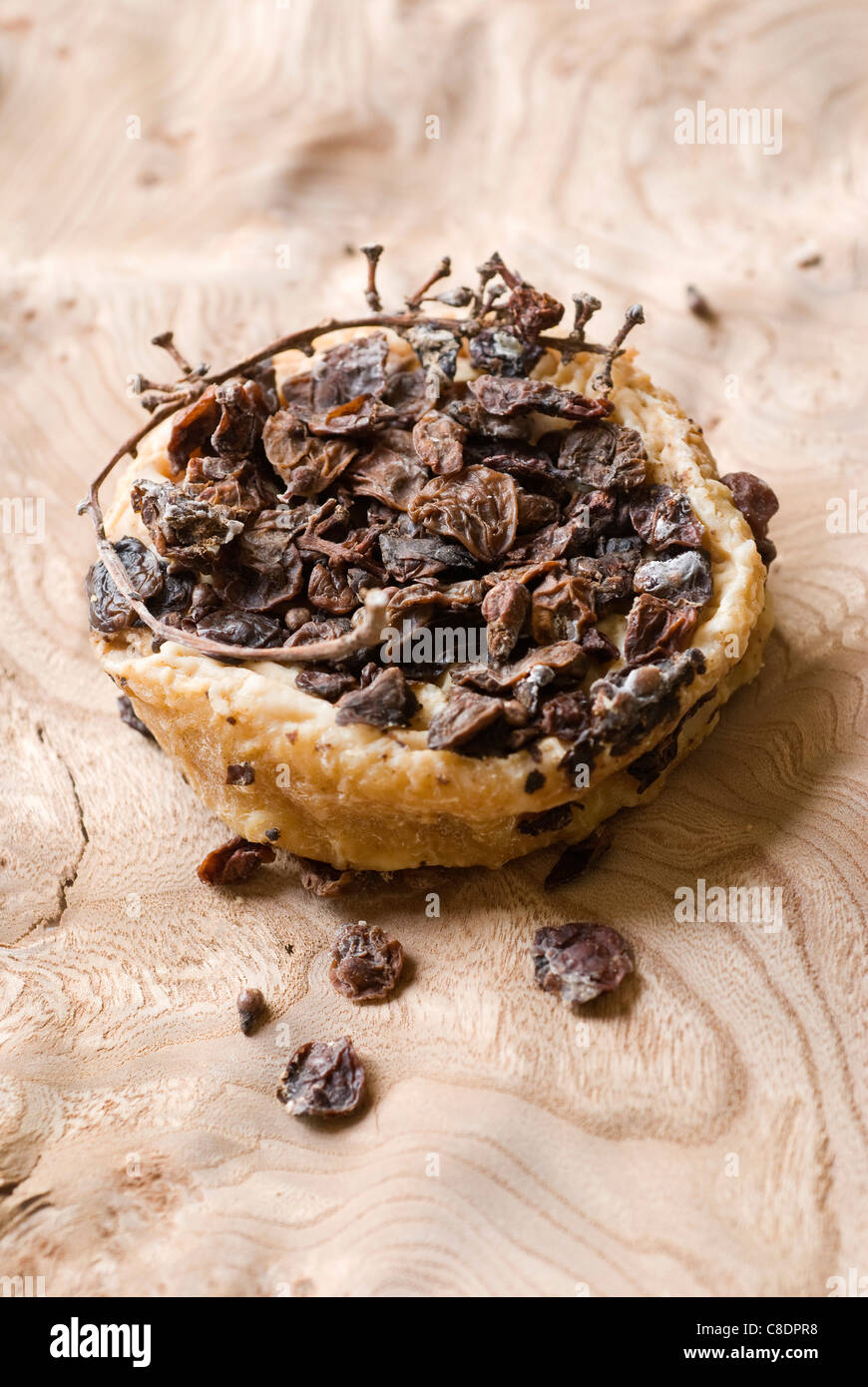 Formaggio italiano con uvetta e liquore Foto Stock