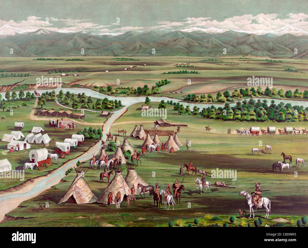 Denver, Colorado, Stati Uniti d'America nel 1859 Foto Stock