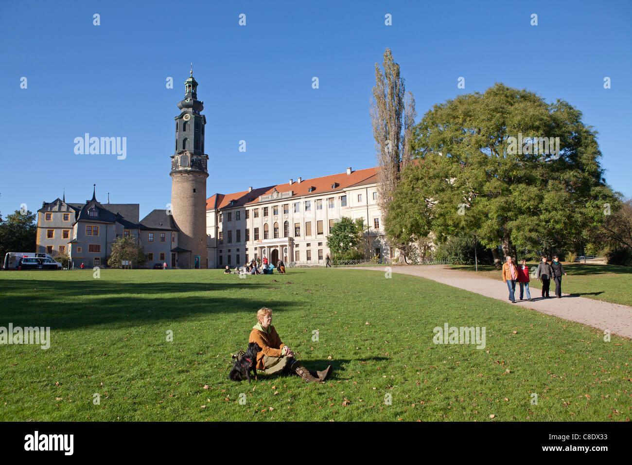 Il castello di città, Weimar, Turingia, Germania Foto Stock