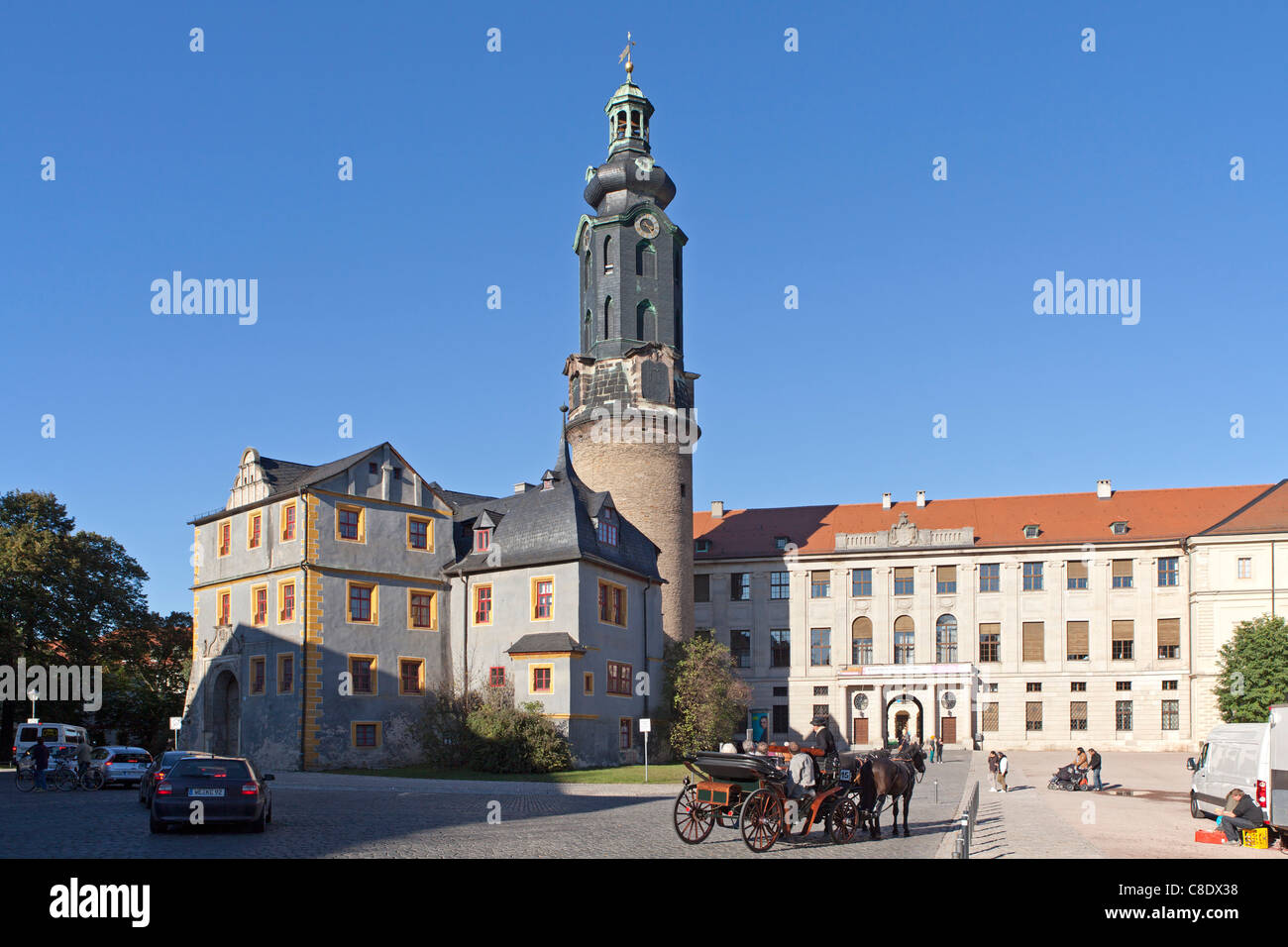 Il castello di città, Weimar, Turingia, Germania Foto Stock
