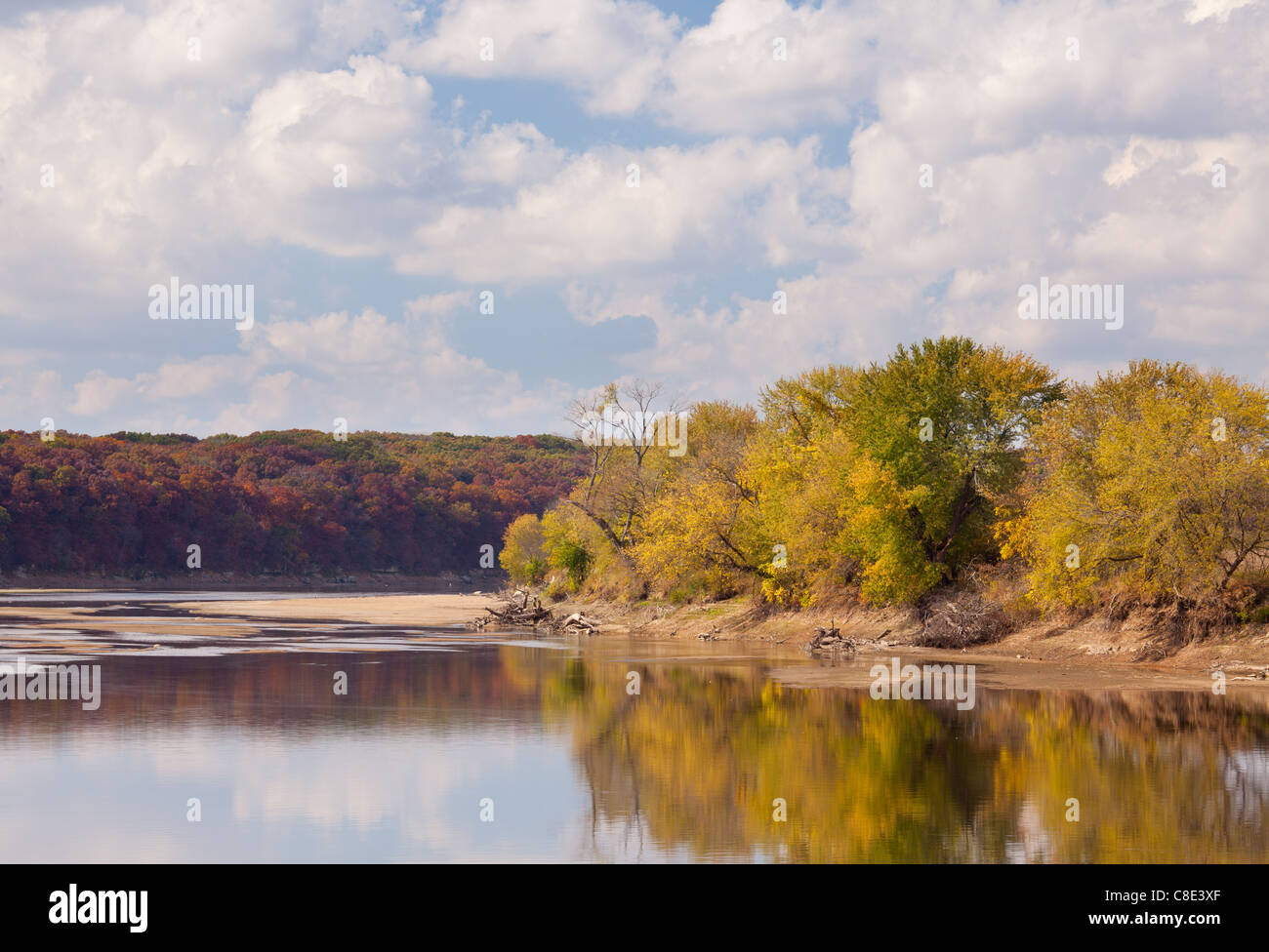 Des Moines River, Lacey-Keosauqua parco statale, Van Buren County, Iowa Foto Stock