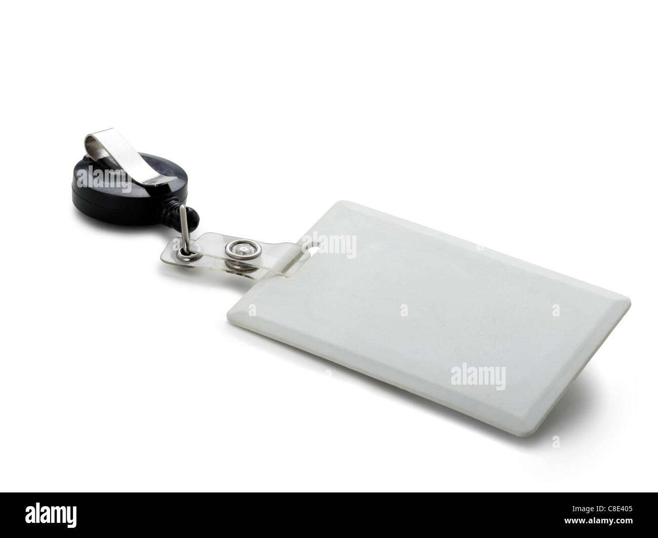 Badge di sicurezza per l'accesso. Su sfondo bianco. Foto Stock