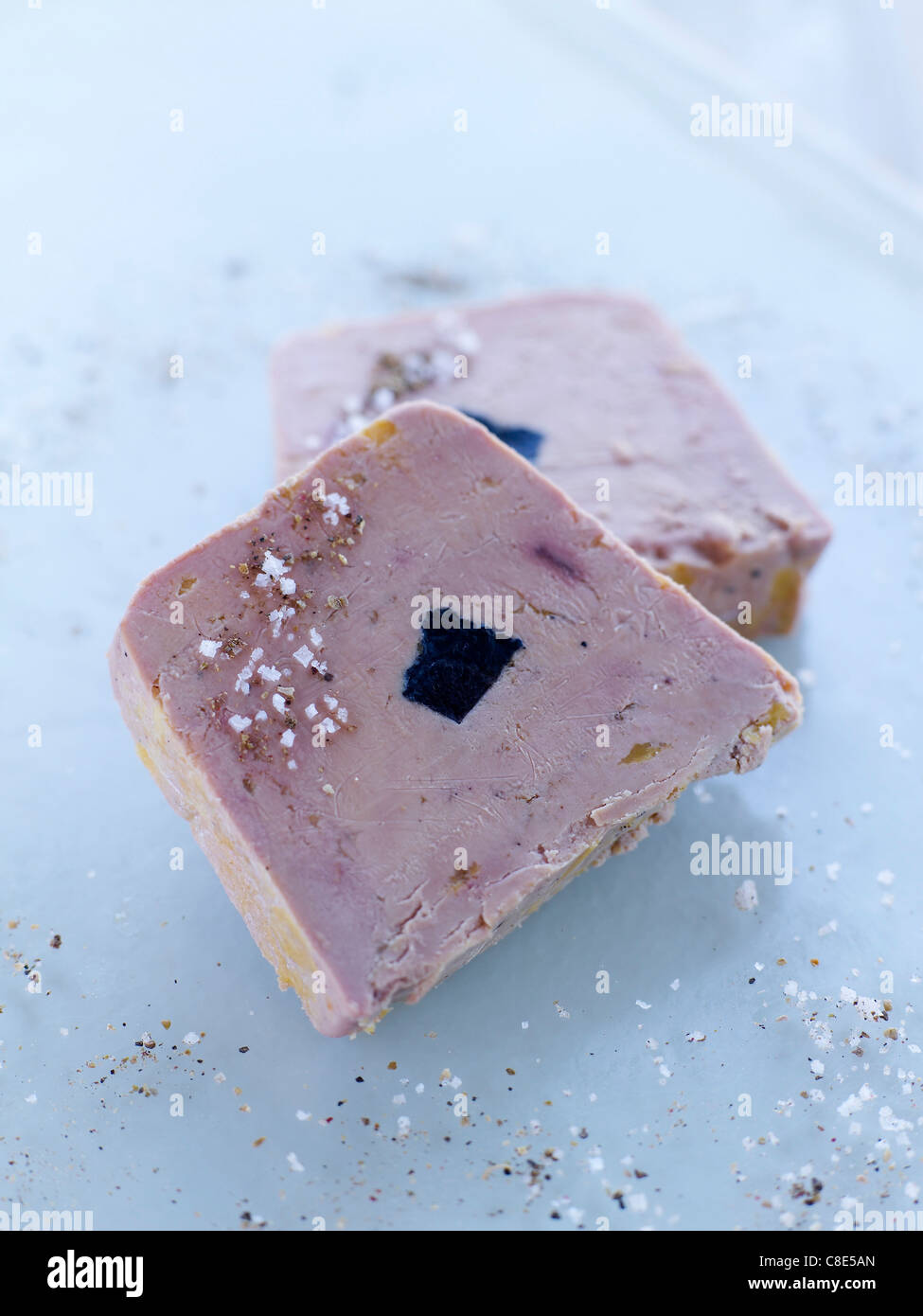 Il foie gras e terrina di tartufo Foto Stock
