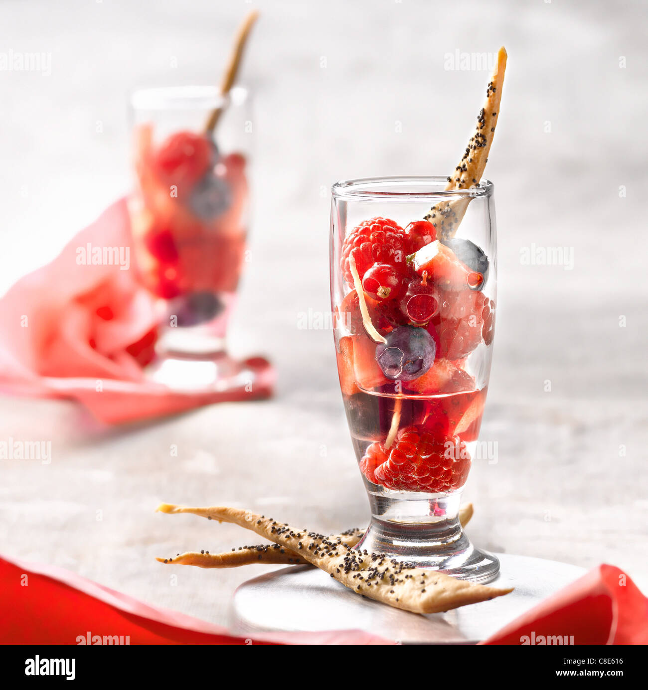 Estate insalata di frutta con lo zenzero Foto Stock