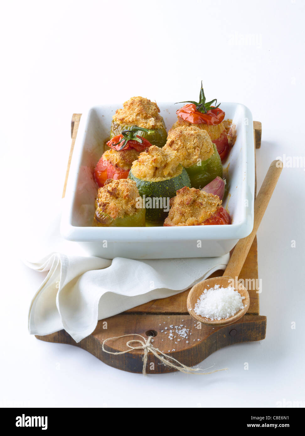 I giovani di verdure con il ripieno di pesce Foto Stock