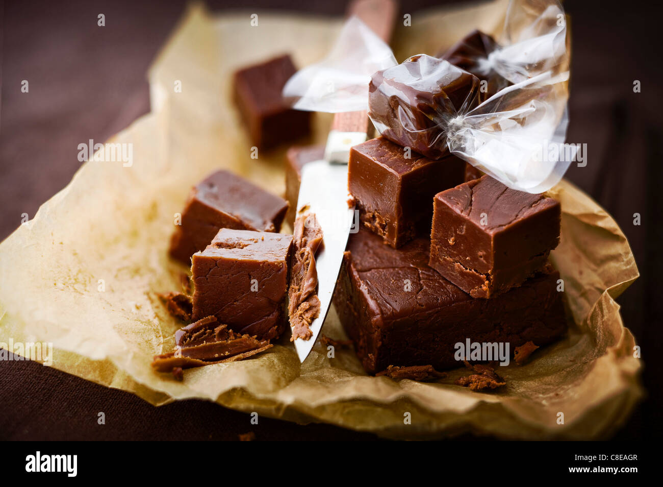 Fondente di cioccolato Foto Stock