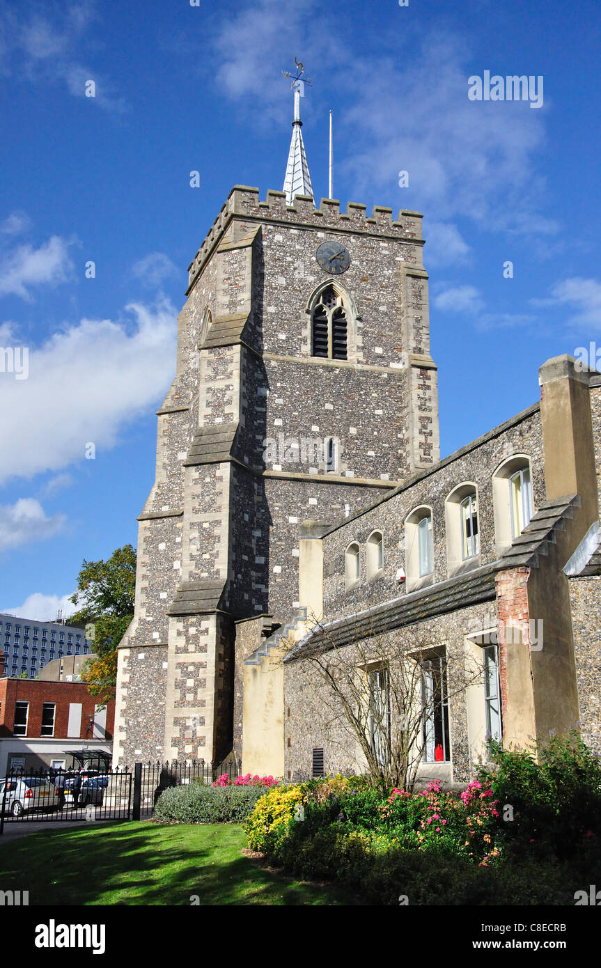 Chiesa di Santa Maria, High Street, Watford, Hertfordshire, England, Regno Unito Foto Stock