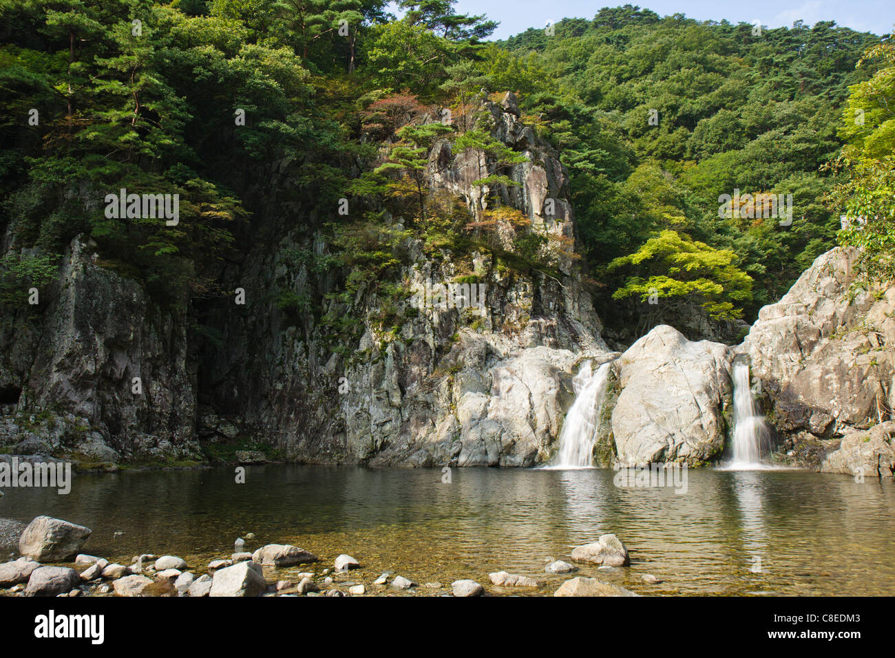 Ssangsaeng cascata, Bogyeongsa, Corea del Sud Foto Stock