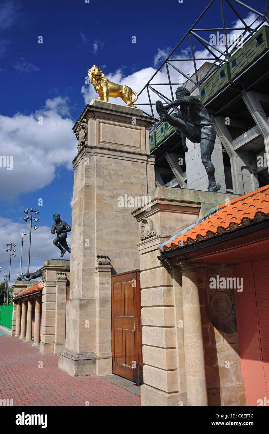 Ingresso ovest Gate, Stadio di Twickenham e Stadio di Twickenham, London Borough of Richmond upon Thames, London, England, Regno Unito Foto Stock