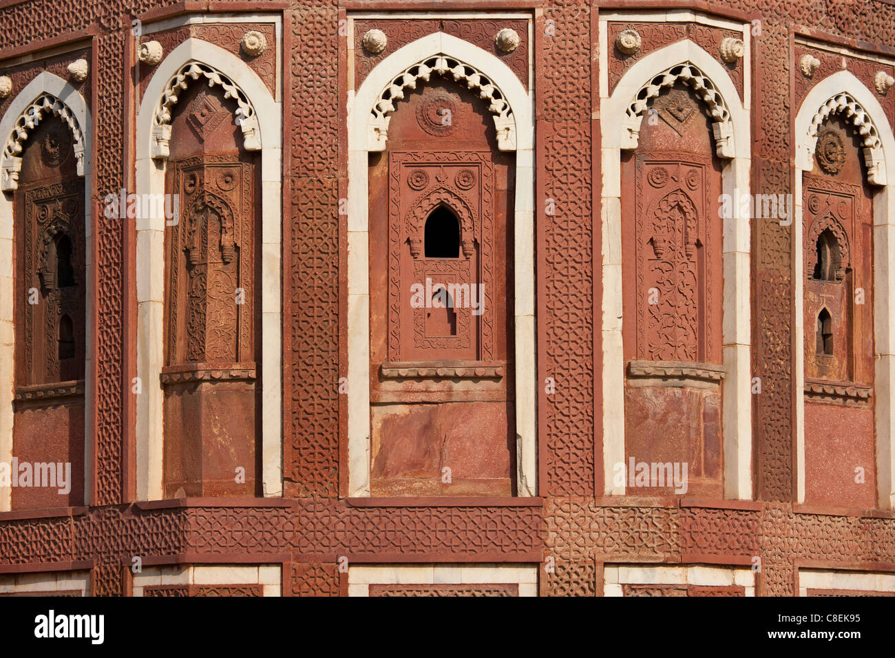 Agra Fort il Jahangir Mahal, zenana palace residence di Rajput mogli di imperatore Mughal Akbar Foto Stock