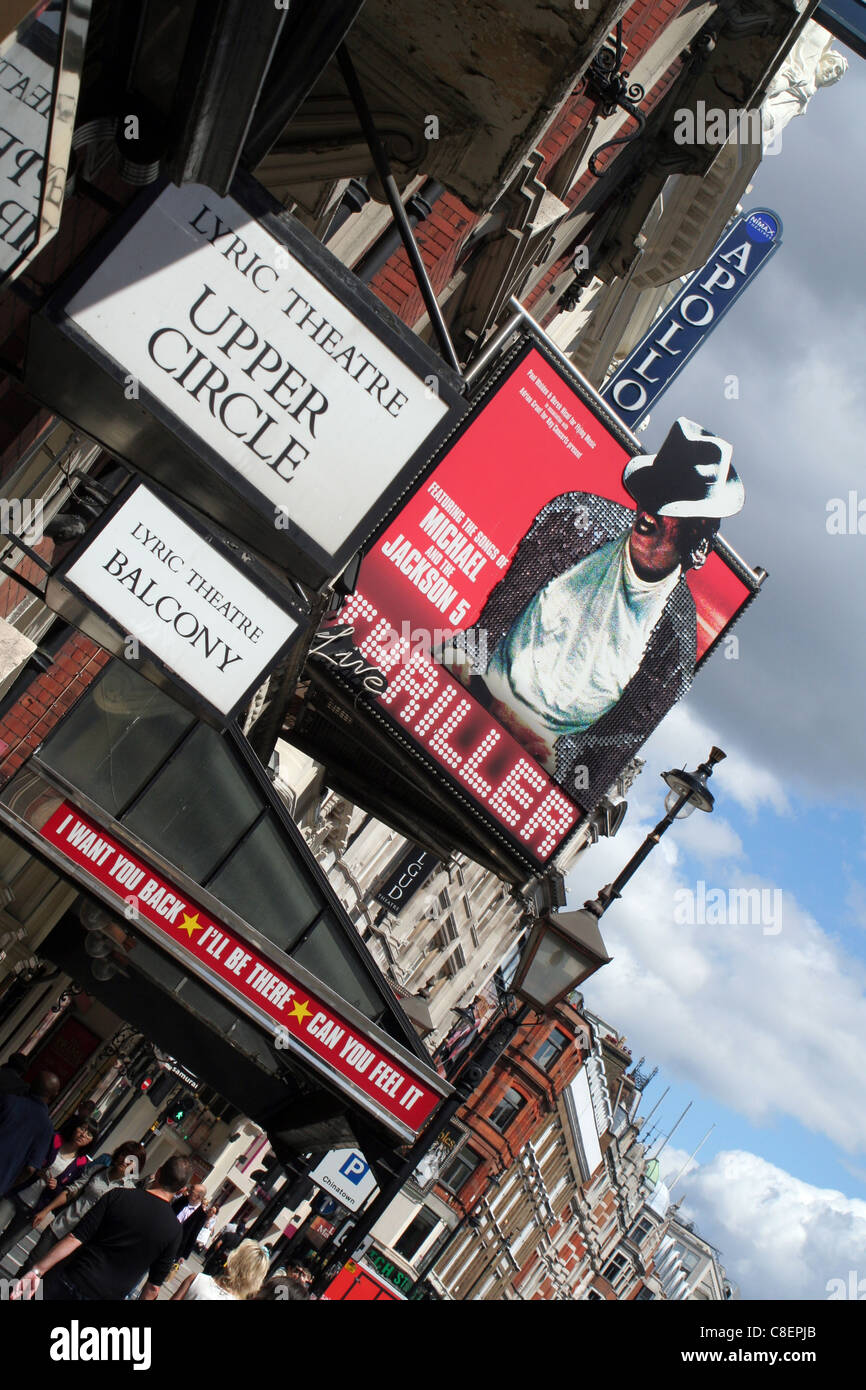 Il West End di Londra - il teatro lirico, Shaftesbury Avenue, London, England, Regno Unito Foto Stock