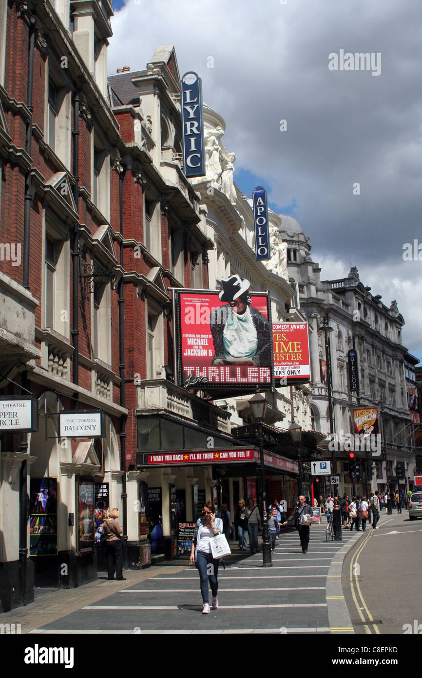 Il West End di Londra - il teatro lirico, Shaftesbury Avenue, London, England, Regno Unito Foto Stock