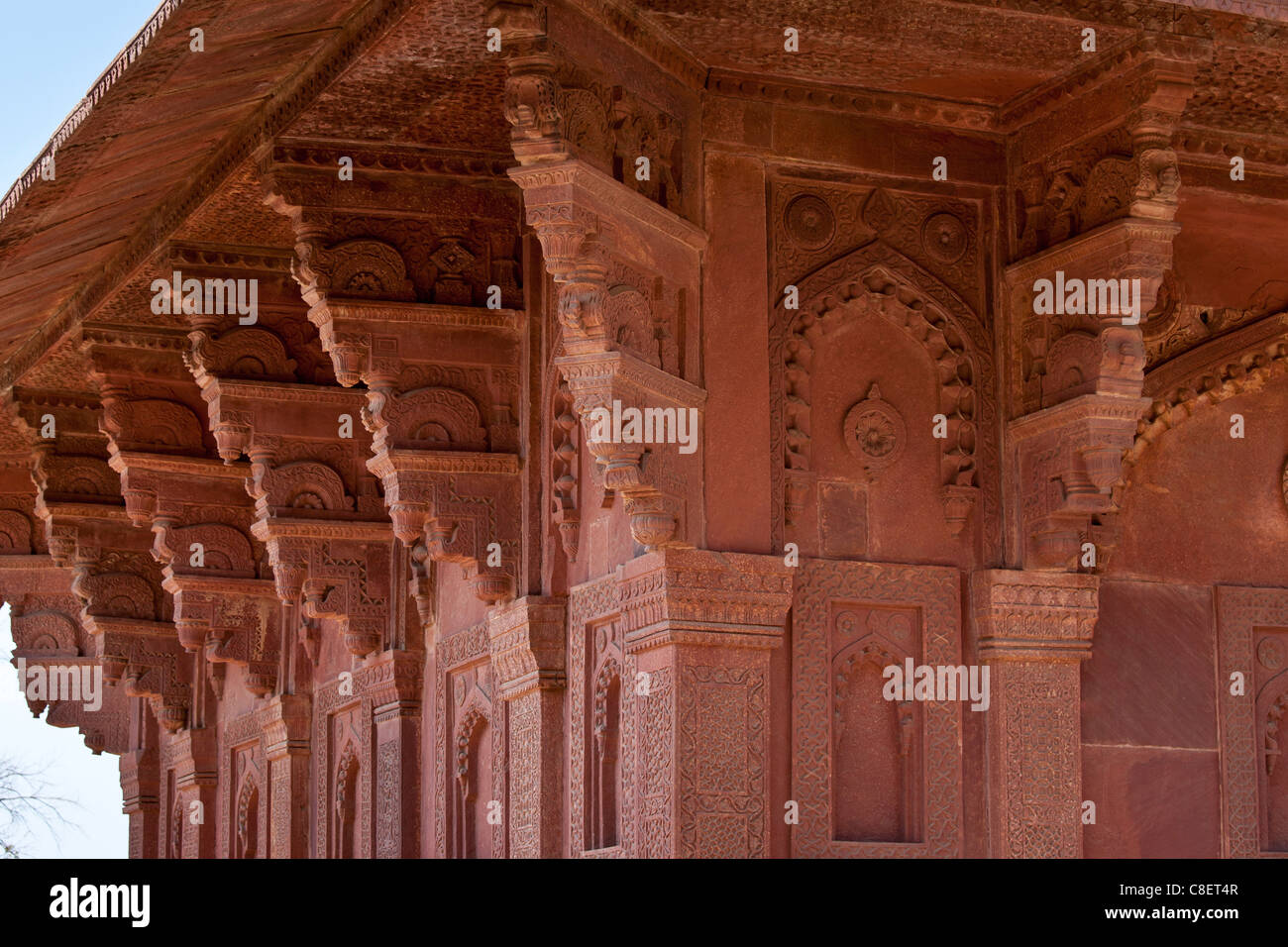 Palazzo di nord del Haramsala, Birbal's House per le harem al Fatehpur Sikri città del Mughals, a Agra, India Foto Stock