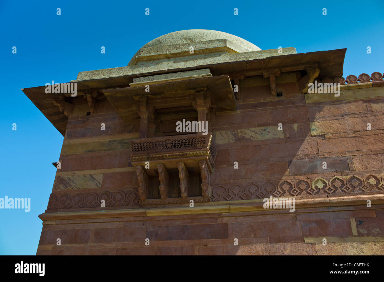 Fatehpur Sikri del XVII secolo il palazzo storico e la città del Mughals, Sito Patrimonio Mondiale dell'UNESCO a Agra, India settentrionale Foto Stock